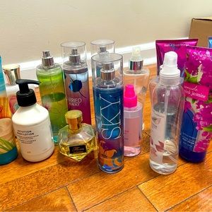 Used Bath and Body works mist and lotion lot